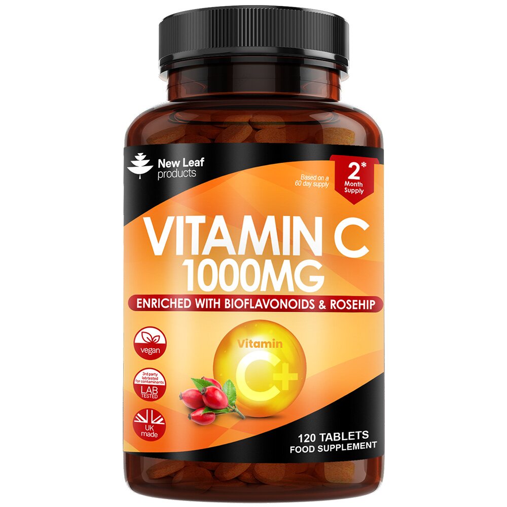Vitamin C Tablets 1000mg +Rosehip Bioflavonoids 120