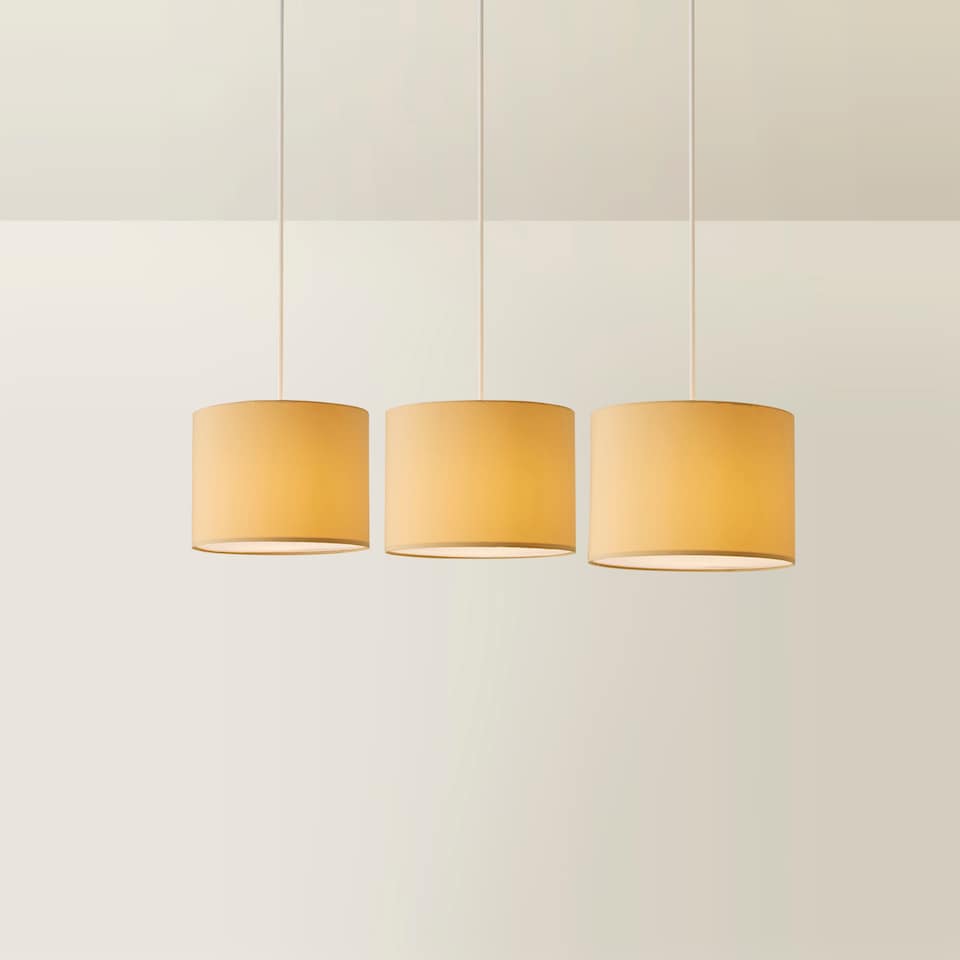 image 1 of ValueLights Torbery Set of 3 Sand Nesting Ceiling Light Shades | Yellow