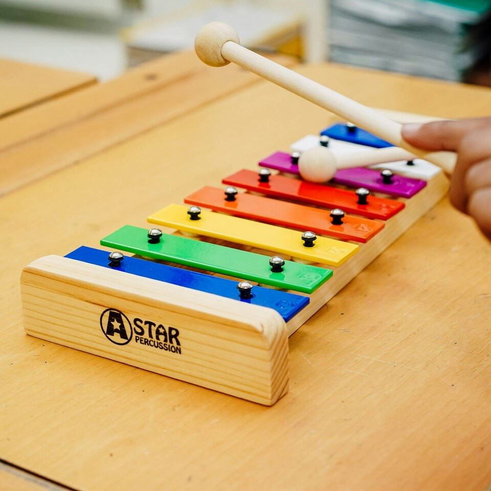 image 1 of A-Star 8 Note Glockenspiel - Coloured Keys