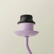 image 1 of ValueLights Wiggle Pale Purple Metal Table Lamp Base Purple