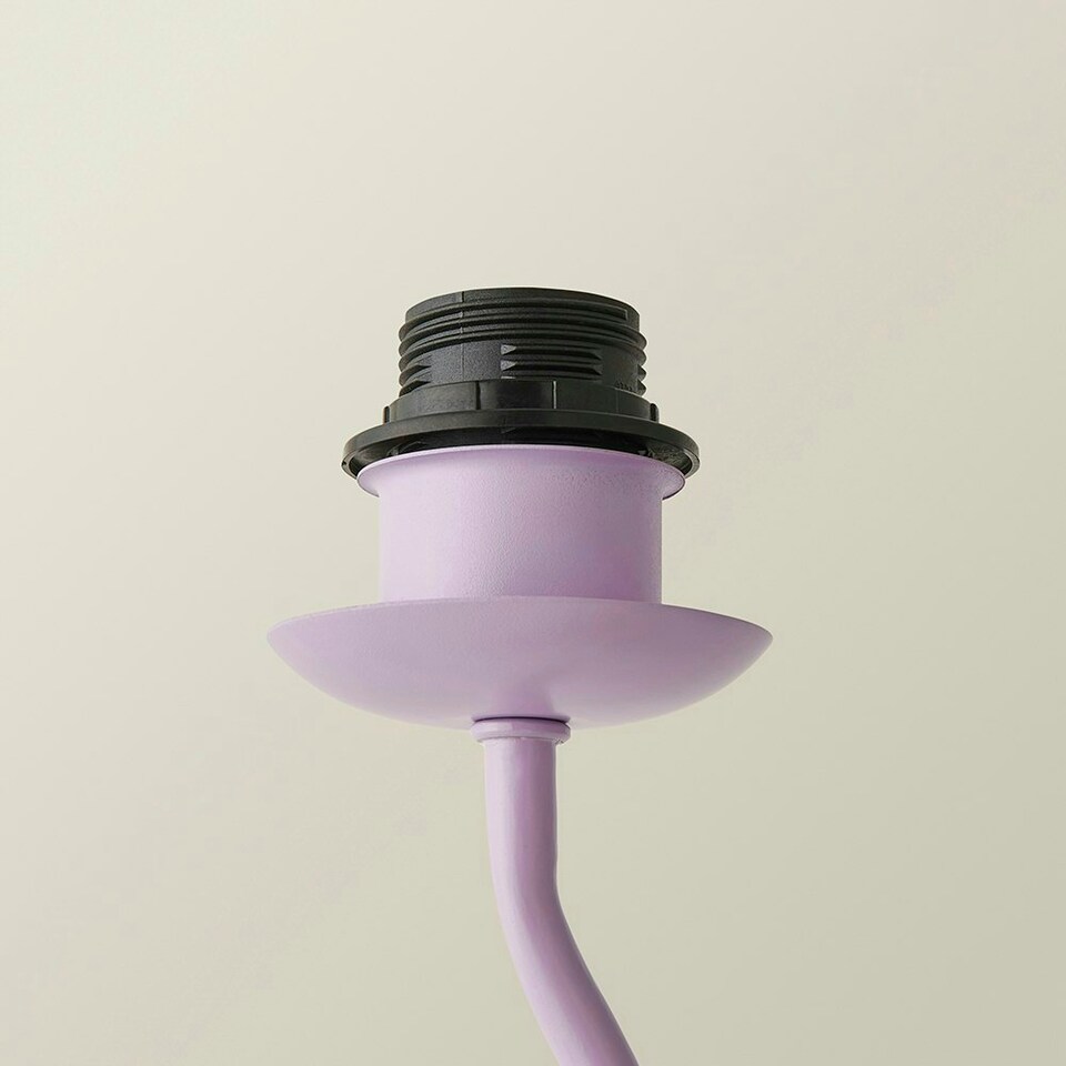 image 1 of ValueLights Wiggle Pale Purple Metal Table Lamp Base Purple