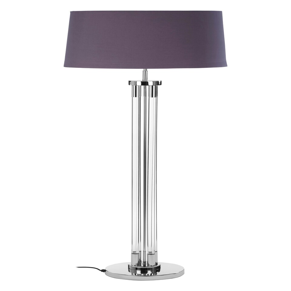 image 1 of Interiors by Premier Tall Acrylic And Tubular Base Floor Lamp Silver