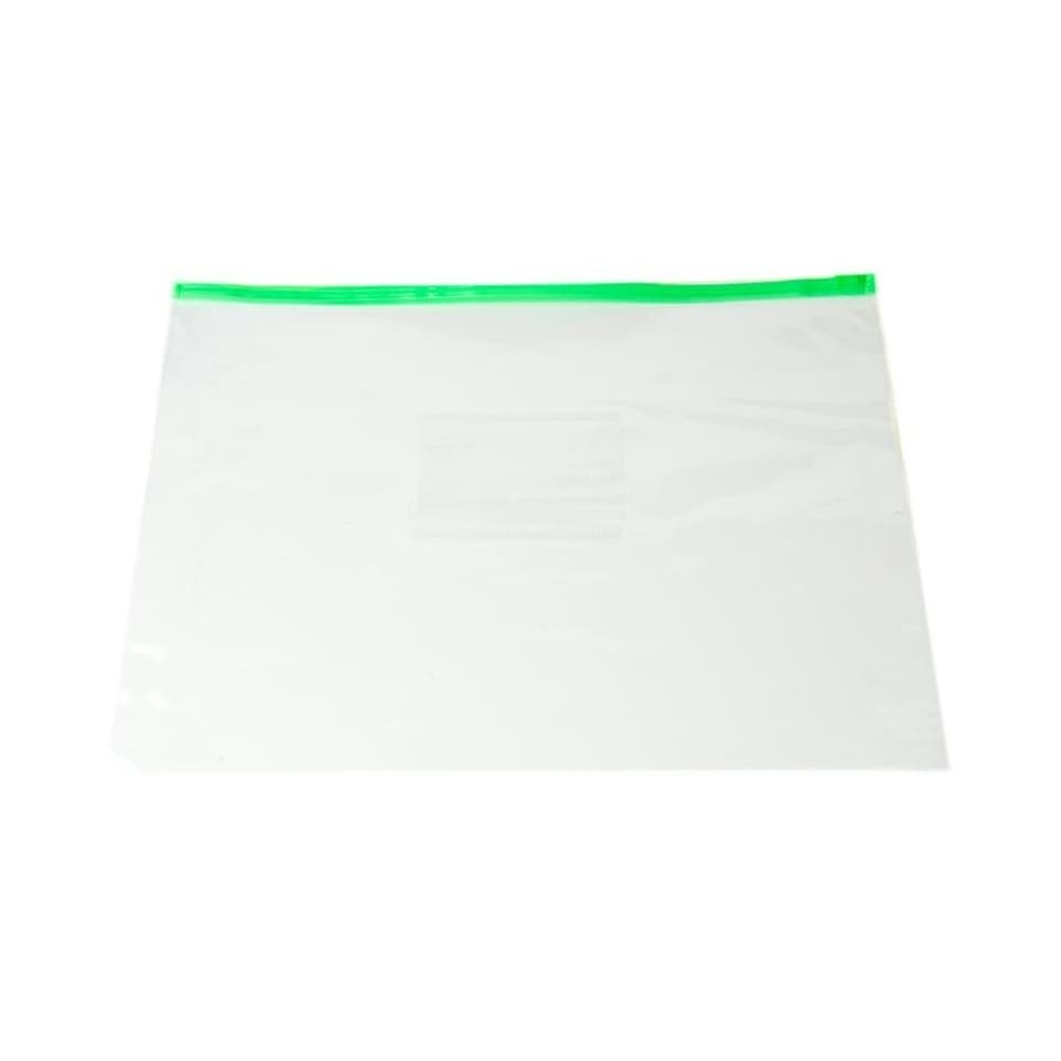 image 1 of Pack of 12 A3 Green Zip Zippy Bags
