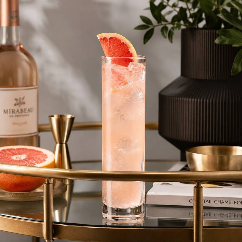 image 1 of 370ml Tall Pub Cocktail Glasses Highball Tumblers Clear Glass Set of 6