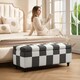 image 6 of HOMCOM 114 x 47 x 47cm Velvet Storage Ottoman, Button-tufted Footstool Box Grey