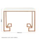 image 2 of Interiors by Premier Contemporary Rose Gold Angled Legs End Table, Versatile Sitting Room Side Table, Sturdy Lounge Side Table