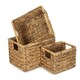 image 5 of Nordic Water Hyacinth Storage Basket Brown | Brown | L