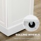 image 7 of HOMCOM Kitchen Island with Adjustable Shelf Storage Drawers and Cabinets White