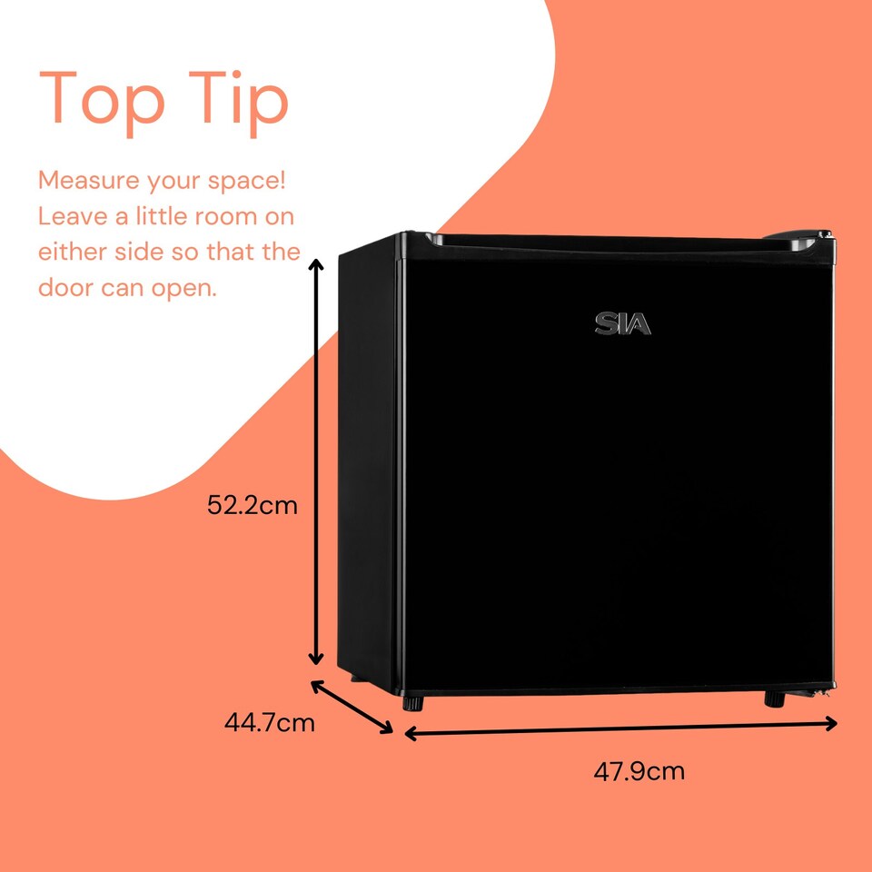 image 1 of SIA TT02BL 39 Litre Black Counter Table Top Mini Freezer 4* Rating Black