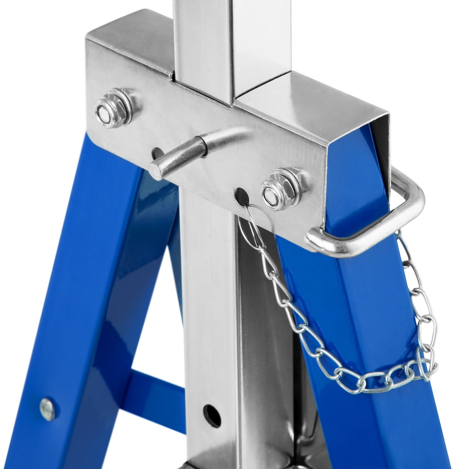 image 1 of Scaffold Trestle Set of 2 - A Frame, foldable, 7-step height adjustable | Blue | blue | 68,50 x 56,50 x 79,50 cm | 2