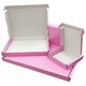 image 1 of 100 x Pink Mini (10cm x 10cm x 2cm) PIP Postal Shipping Large Letter Cardboard Boxes Pink