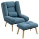 image 1 of HOMCOM Recliner with Ottoman 3-Position Adjustable Reclining Lounger Sofa Chair