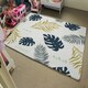 image 4 of Gold Glitter & Navy Leaves (Rug) Gold | Large: 140x200cm