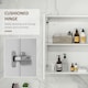 image 6 of kleankin Wall Mounted Bathroom Storage Cupboard with Light, Mirror and Shelf