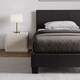 image 9 of Vida Designs Lisbon 3ft Single Bed Faux Leather, Black, 90 x 190cm