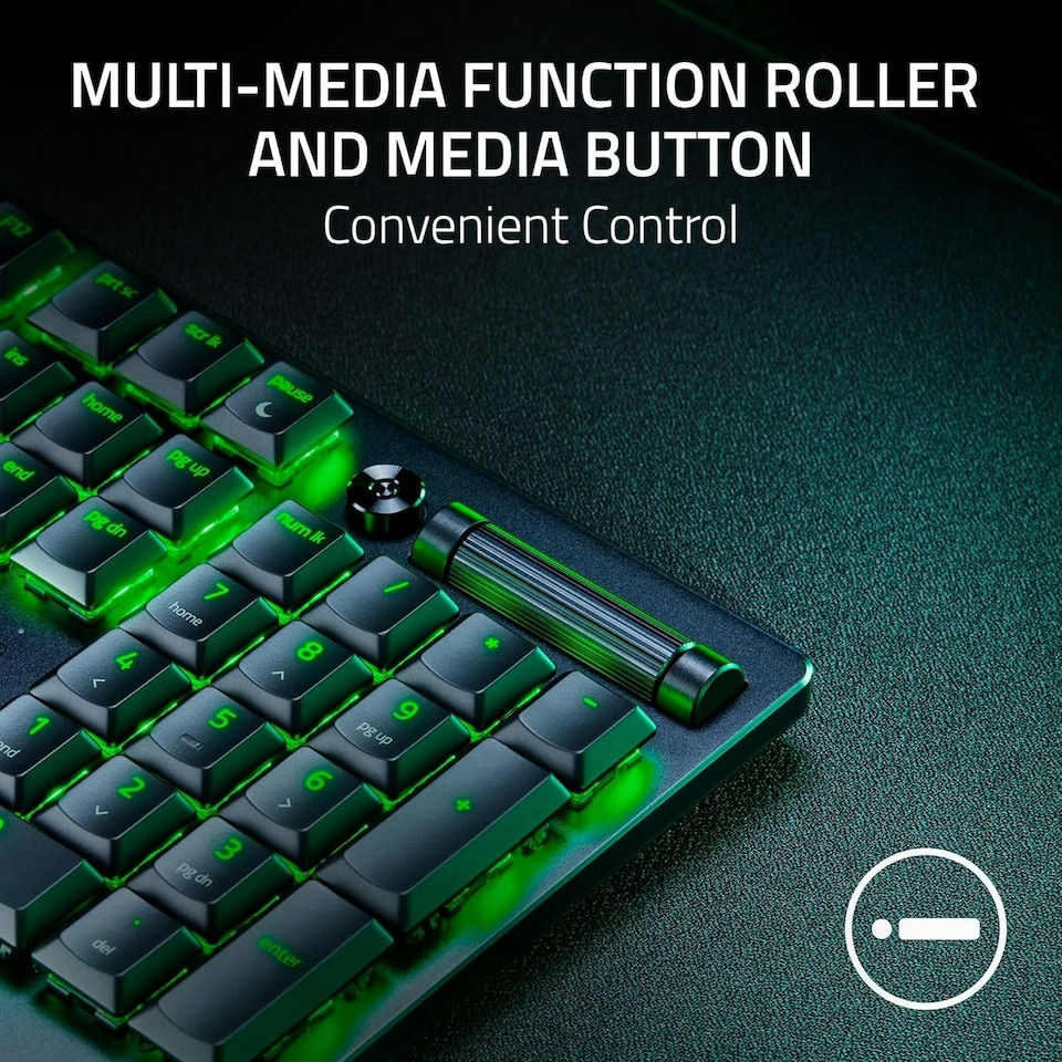 image 1 of DeathStalker V2 Pro (Red Switch) - Wireless Low-Profile Optical Gaming Keyboard (Linear Optical Switches, HyperSpeed Wireless, Bluetooth 5.0, Laser-Etched Keycaps) QWERTY UK Layout | Black