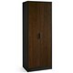 image 2 of Walnut Oak and Matt Black 2 Door Soft Close Wardrobe