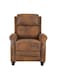 image 4 of Faux Leather Suede Brown Mary Manual Recliner Chair