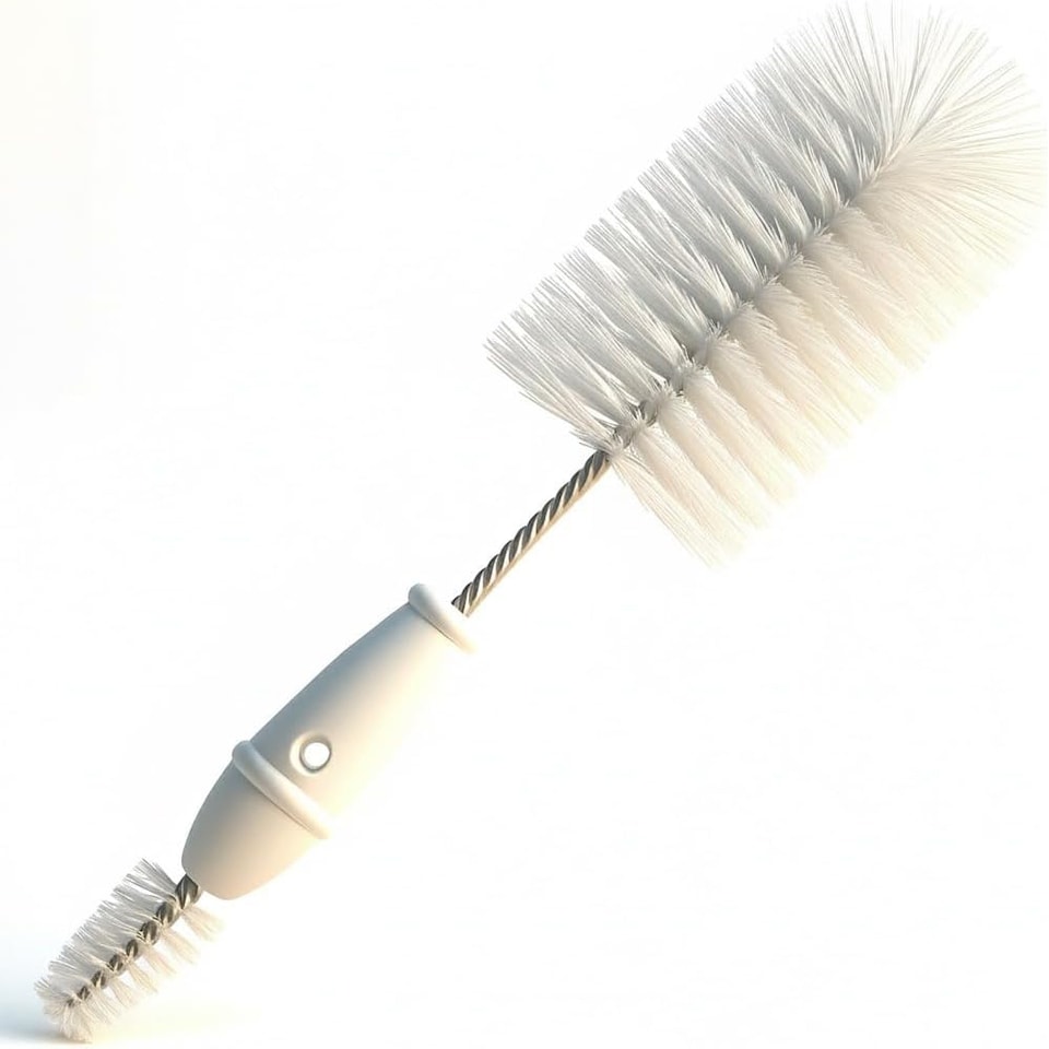 image 1 of 2 In 1 Bottle And Teat Brush With Soft Nylon Bristles And Non Slip Handle