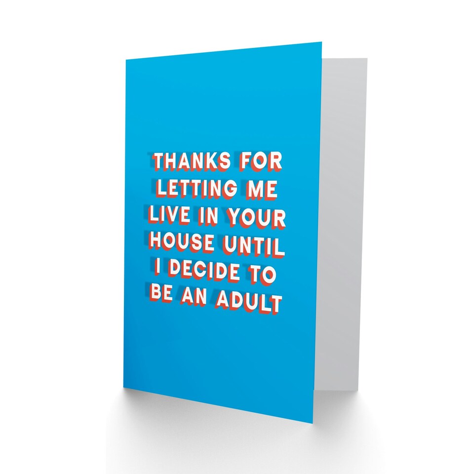 image 1 of Thanks Letting Live Your House Fun Funny Fathers Day Dad Card