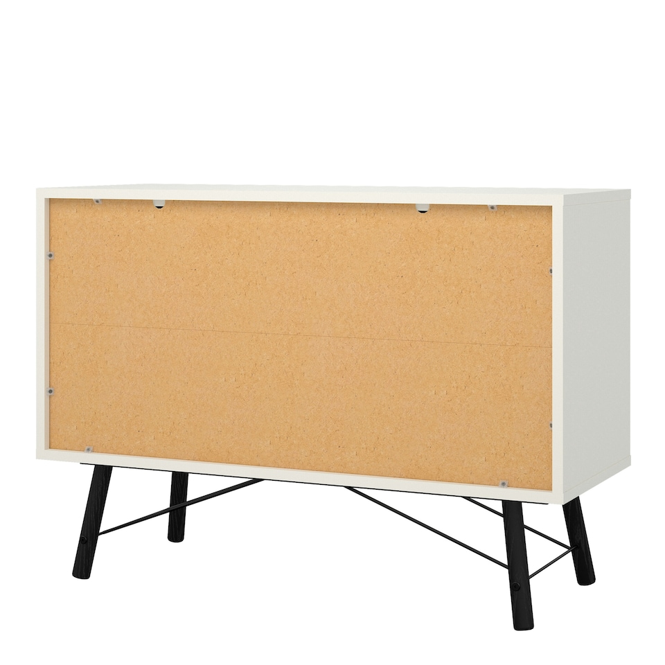 image 1 of Ry Sideboard with 1 Door 2 Drawers in Matt White