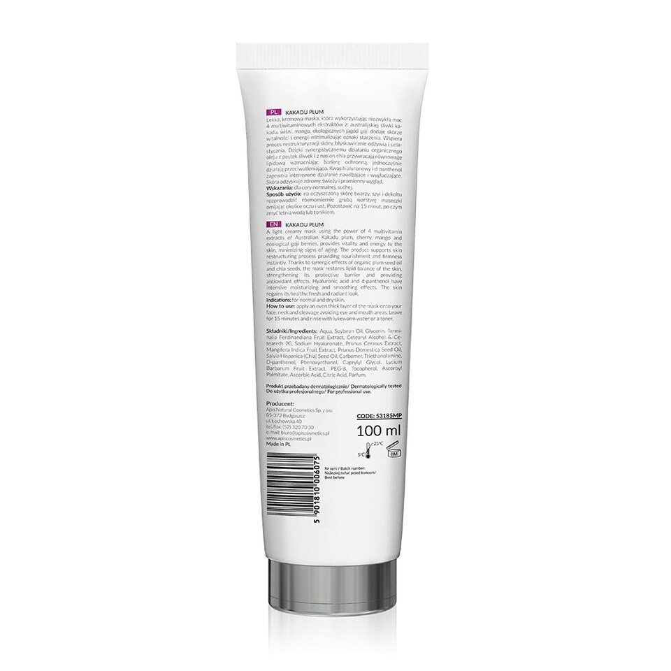 image 1 of Apis Professional Kakadu Plum Face Mask for Dry Skin 100ml