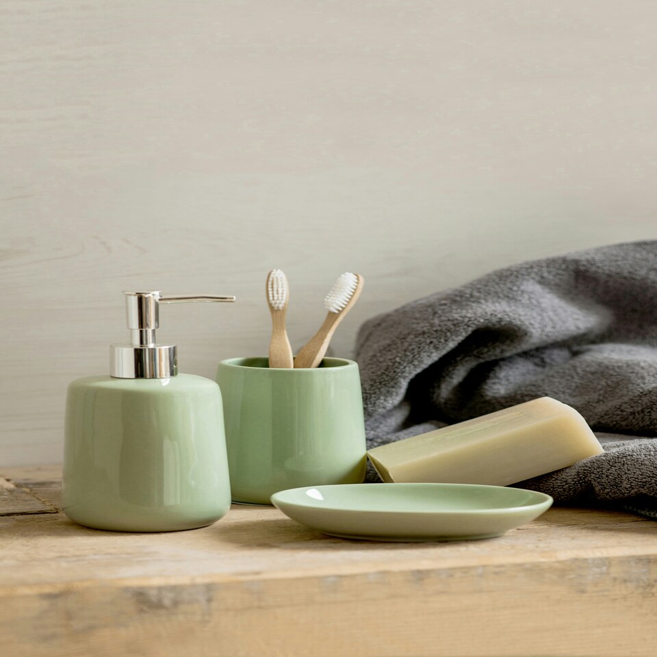 image 1 of Moon Pale Green Soap Dish