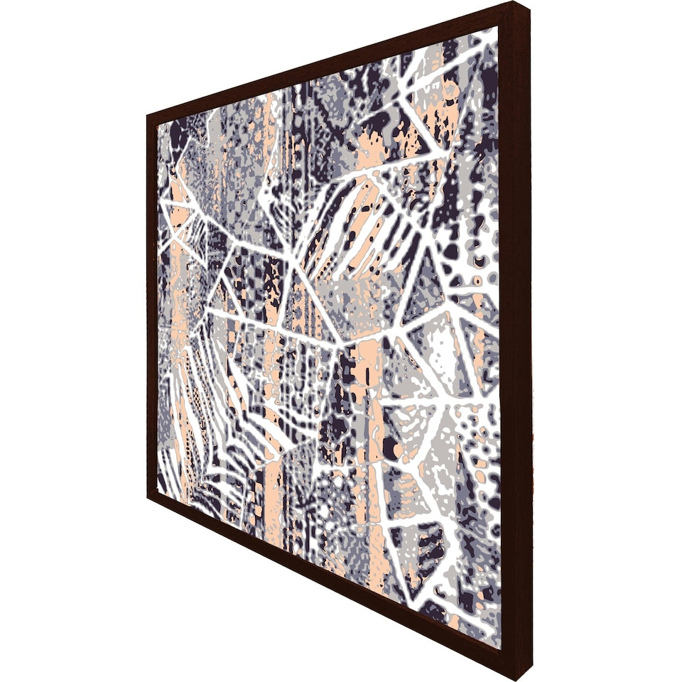 image 1 of Grunged print (Picture Frame) White | M