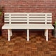 image 7 of 3-Seater Garden Outdoor Plastic Bench - 74x145x49cm | White | 1