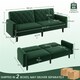 image 3 of Yaheetech Upholstered Couch w/ Adjustable Backrest Green