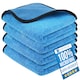 image 1 of Microfibre Car Drying Towel Super Absorbent 40cm x 40cm Perfect for Polishing & Drying - Pack of 4