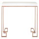 image 1 of Allure Rose Gold Angled Legs Console Table Multi