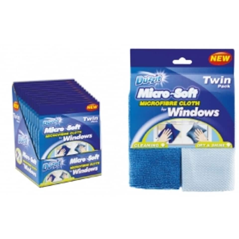 image 1 of Duzzit Micro-Soft Window Cloth Twin Pack