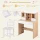 image 2 of COSTWAY Wooden Kids Study Desk and Chair Set