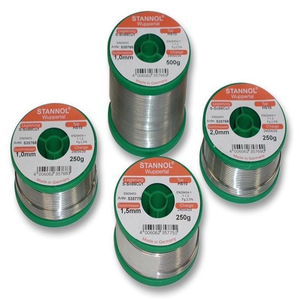 STANNOL - Lead Free Solder Wire 1.5mm, 250g, 227°C