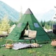 image 8 of Outsunny 6-7 Person Large Family Party Camping Tent with Carrying Bag | Green | Green