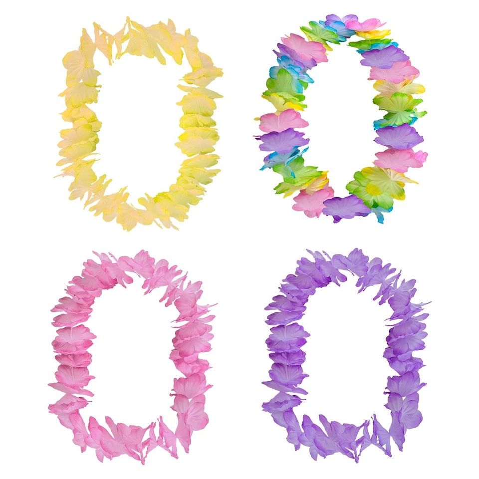 image 1 of PMS Easter Leis Pack of 4 - Multicolour Plush 53cm x 12cm