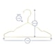 image 3 of Harbour Housewares Metal Children's Hangers - Gold - Pack of 10