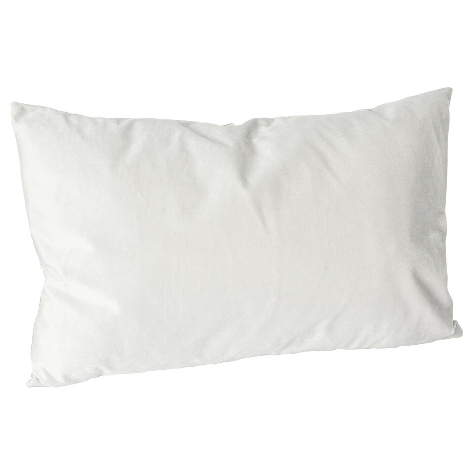 image 1 of Nicola Spring Rectangle Velvet Cushion - 60cm x 40cm - Cream | Cream | Cream