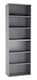 image 1 of Wide 6-Tier Bookcase | Grey | 1