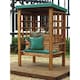 image 1 of Traditional Ewolth Two Seater Arbour With 1 x Bench Cushion Green & 1 x Scatter Cushion Green