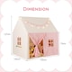 image 2 of COSTWAY Kids Play Tent Indoor Large Playhouse with Mat & Star Lights-Pink