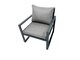 image 4 of Fimous 9 Seat Outdoor Garden Furniture Set Aluminium Lounge 3 Seat Sofa Oblong Coffee Table Sets with Chair 4 Stools Side Table Dark Grey