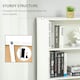 image 5 of HOMCOM 2 Door 4 Shelves Bookcase Wooden Storage Cabinet White