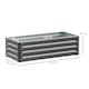 image 3 of Outsunny Set of 2 Raised Garden Bed, Outdoor Planter Box with Galvanised Steel Frame for Growing Vegetables, Flowers and Herbs, 110 x 50 x 30 cm, Light Grey