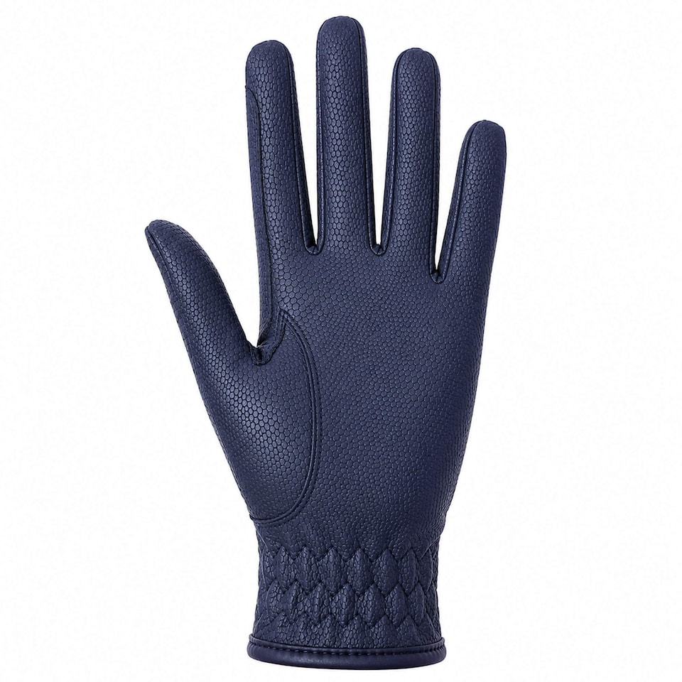 image 1 of Coco Equestrian Blue (M) Synthetic Leather Horse Riding Gloves | Blue