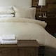 image 2 of Belledorm 540 Thread Count Satin Stripe Duvet Cover Set - Ivory - Kingsize