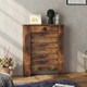 image 8 of HOMCOM Radiator Cover with Drawer, Horizontal Slat, 78cm | Brown | Rustic Brown | 78W x 19D x 95.5H cm