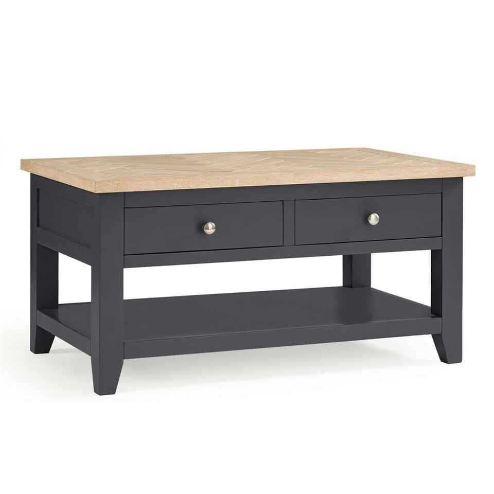 image 1 of Classic Rustic Dark Grey Coffee Table | Grey | Grey