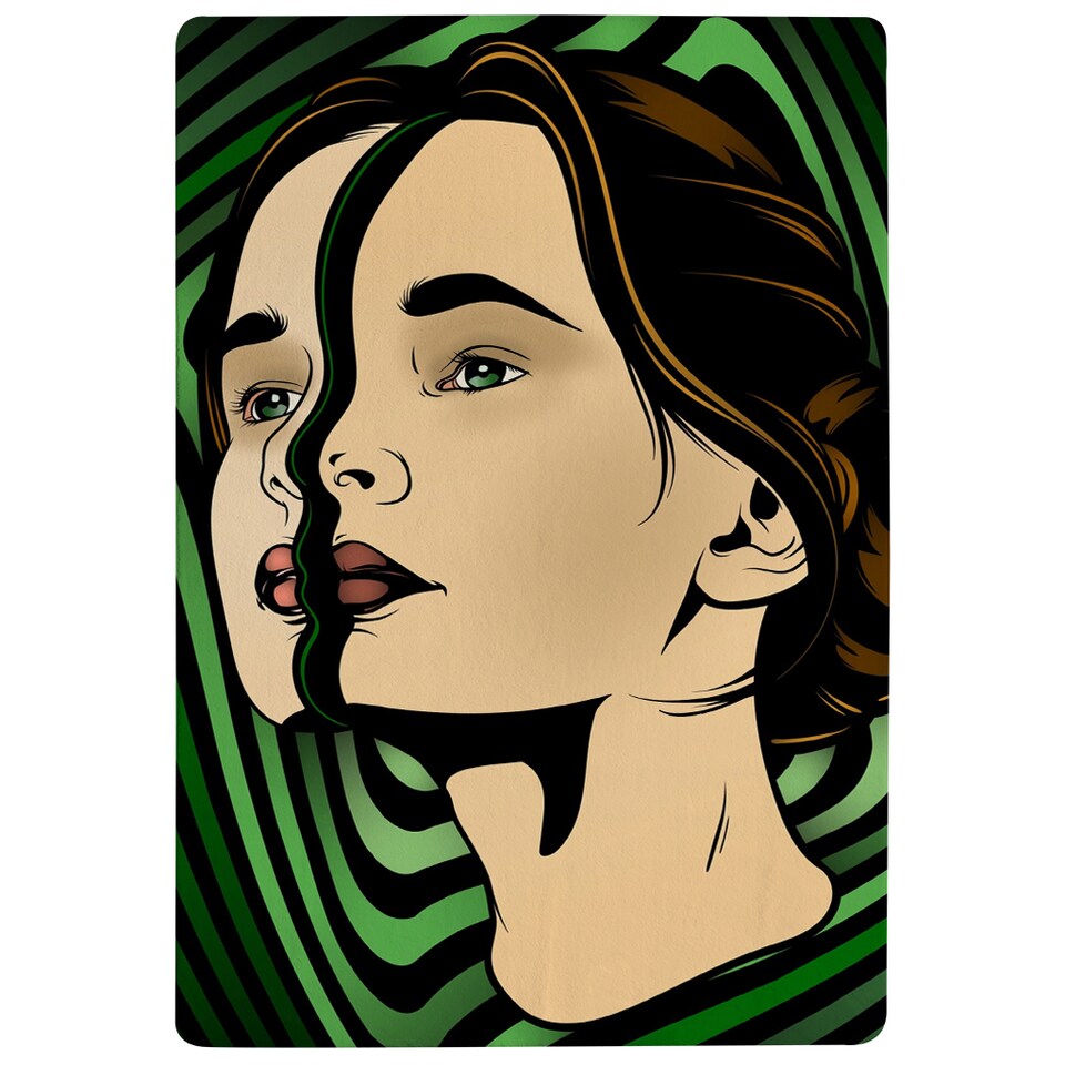 image 1 of Portrait Of Woman Designer Rug | Multi